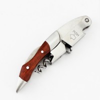 Hot sale easy classic manual stainless steel wooden handle corkscrew wine opener