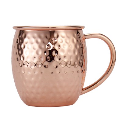 Wholesale Pure Solid Copper stainless steel 16 oz  Moscow Mule Copper Mugs