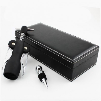 Hot sale business gift  stainless steel metal air pressure wine opener set