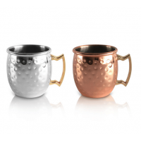 mini Hammered  Copper Moscow Mule Shot Glasses for 2 oz Moscow Mule Copper Shot Mug with Brass Handle of 60ml