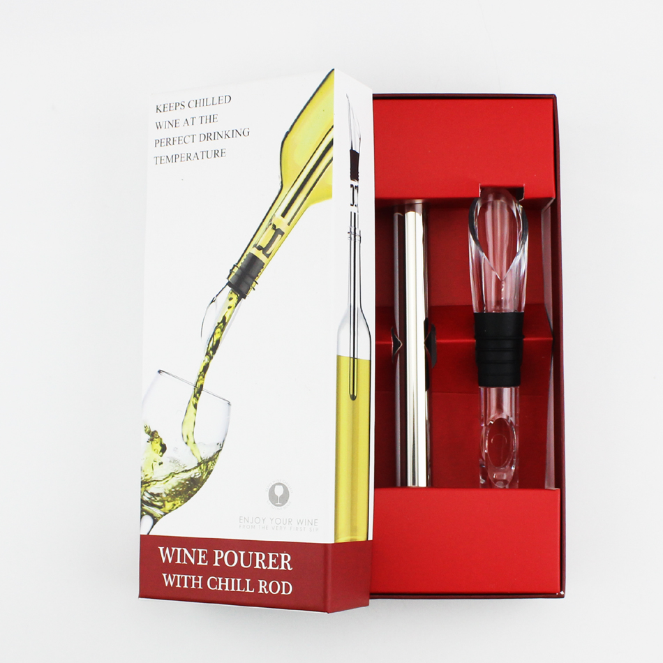 Silicone mold Stainless steel Iceless Wine Chiller - Keeps The Drink Fresh - Aerating Wine Pourer Stick